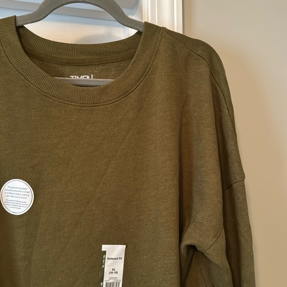 Olive Relaxed Fit Sweatshirt - Picture 2 of 3